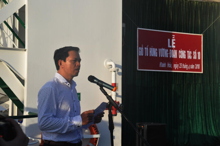 Ông Dư Hồng Quảng,  Phó Giám đốc Sở Ngoại vụ Phú Thọ phát biểu