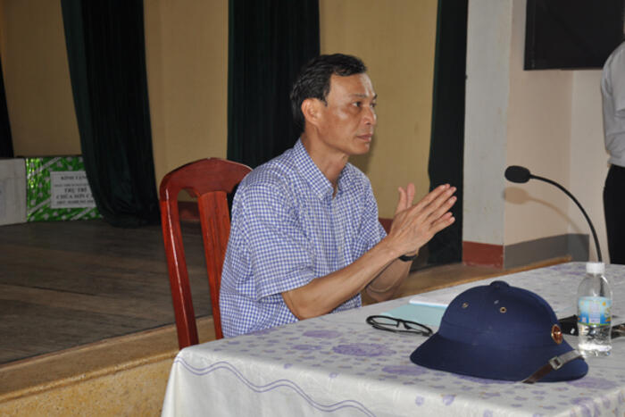 Ông Lương Thanh Nghị, chủ trì buổi làm việc tại Hội trường đảo Sơn Ca
