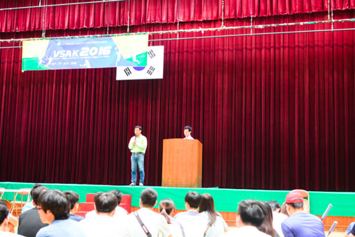Anh Phạm Hải Chiến, Chủ tịch Hội Sinh viên phát biểu tuyên bố khai mạc