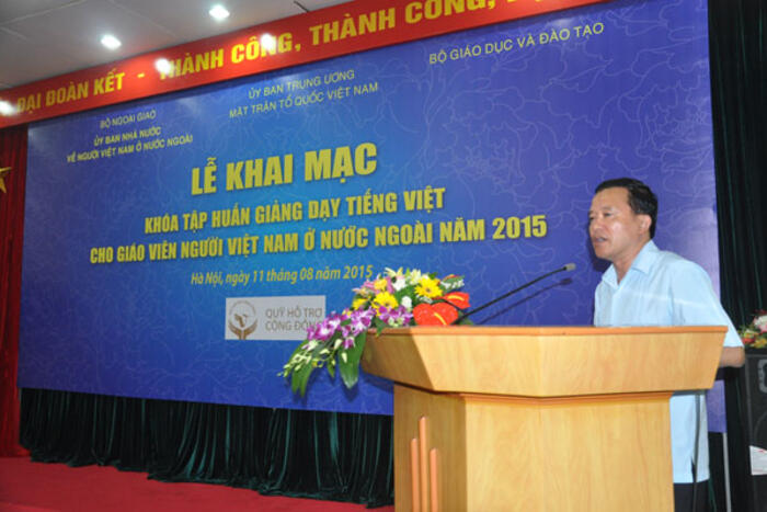 Ông Nguyễn Văn Pha phát biểu tại buổi lễ