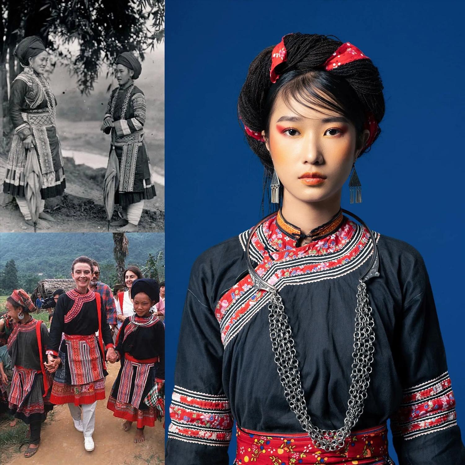 Trang phục Mông Hoa làm bӑ̀ng chất vải thủ công có tuổi đời 35 năm