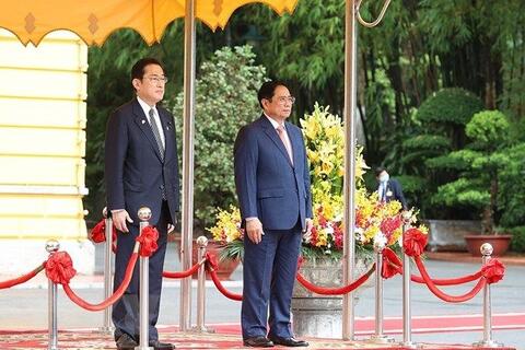 Lễ đón Thủ tướng Nhật Bản Kishida Fumio thăm chính thức Việt Nam