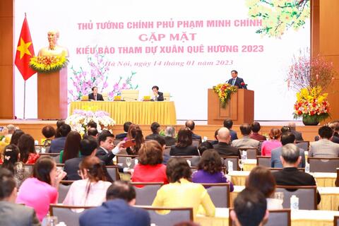 Thủ tướng Chính phủ gặp gỡ đại diện kiều bào về dự Xuân Quê hương 2023