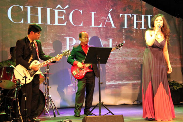 Ca sĩ Lệ Quyên biểu diễn tại Đêm nhạc