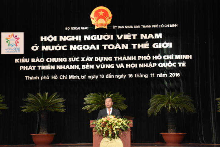 Thứ trưởng Vũ Hồng Nam phát biểu giới thiệu Hội nghị