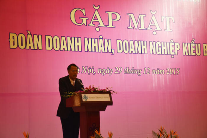 Ông Nguyễn Duy Trung phát biểu tại buổi gặp mặt