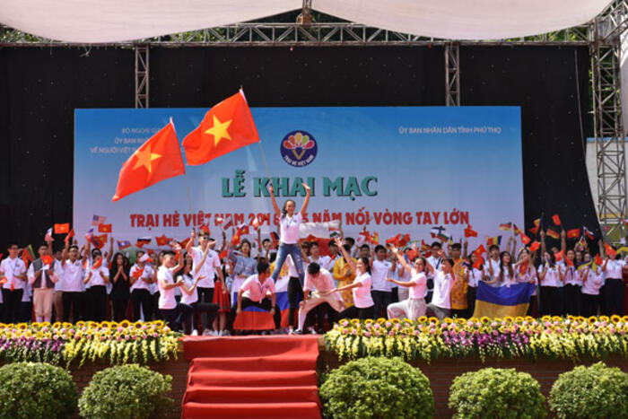 Lễ khai mạc Trại hè Việt Nam 2018 – 15 năm nối vòng tay lớn (Thái Nguyên, tháng 7/2018)