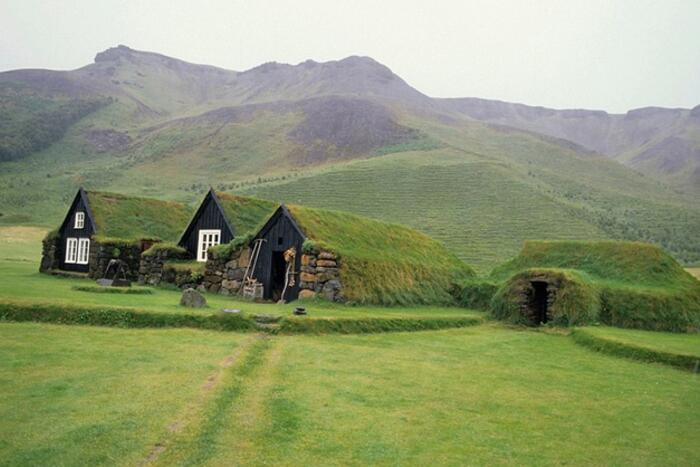 Những ngôi nhà này nằm ở làng Skogar, Iceland, được chính phủ sử dụng làm bảo tàng dân gian