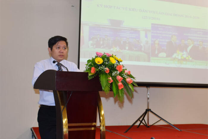 Ông Ngô Trịnh Hà phát biểu tại buổi làm việc