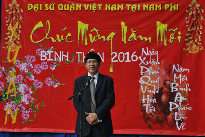 Đại sứ Việt Nam tại Nam Phi Lê Huy Hoàng phát biểu