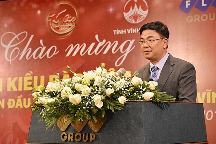 Thứ trưởng Phạm Quang Hiệu phát biểu tại buổi gặp gỡ