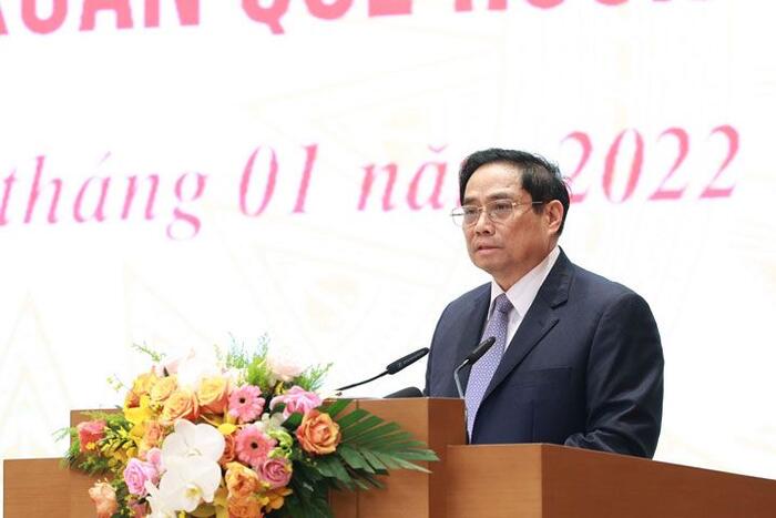 Thủ tướng Phạm Minh Chính phát biểu tại buổi gặp gỡ