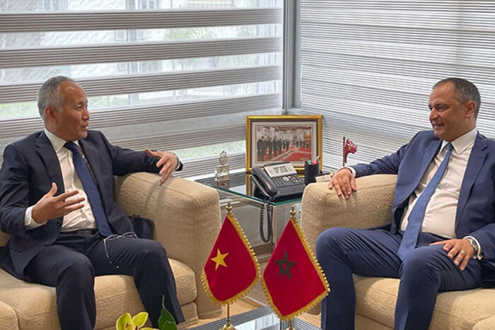 Thứ trưởng Trần Quốc Khánh tiếp kiến Bộ trưởng Bộ Công Thương Ma-rốc