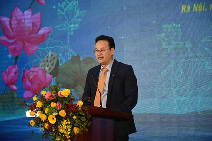 Ông Mai Phan Dũng phát biểu phát động cuộc thi “Tìm kiếm Sứ giả tiếng Việt ở nước ngoài năm 2023”