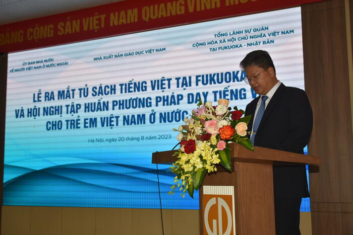 Ông Phạm Văn Thắng phát biểu tại buổi lễ