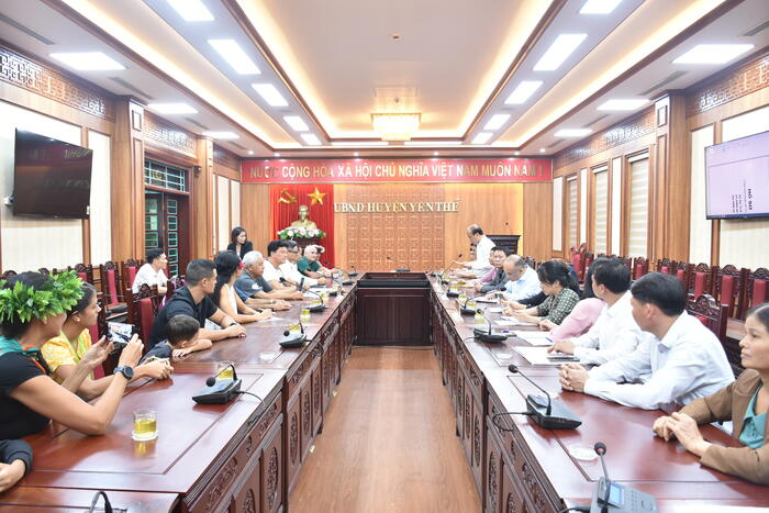 UBND Huyện Yên Thế, Bắc Giang làm việc với Đoàn thân nhân Cụ Kỳ Đồng