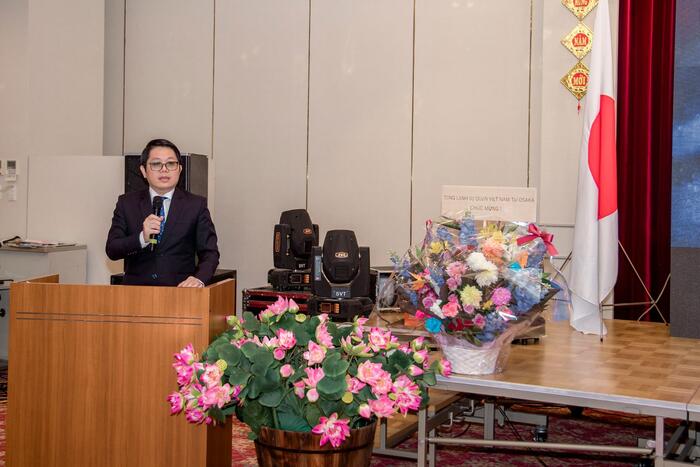 Tổng Lãnh sự Ngô Trịnh Hà phát biểu tại buổi lễ