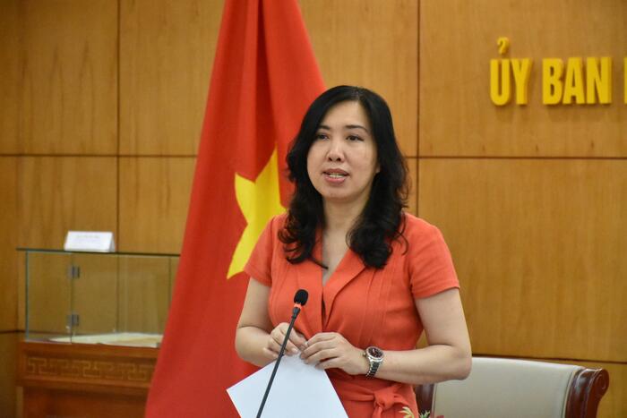 Thứ trưởng Lê Thị Thu Hằng phát biểu tại buổi làm việc