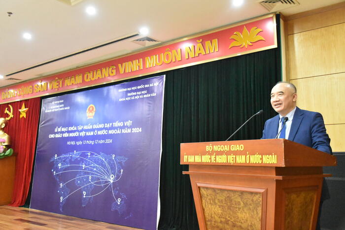 Ông Nguyễn Mạnh Đông phát biểu tại buổi lễ
