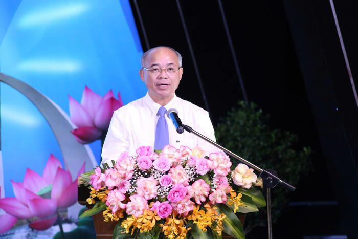 Phó Chủ tịch UBND tỉnh Đắk Lắk Trương Công Thái phát biểu tại buổi Lễ.