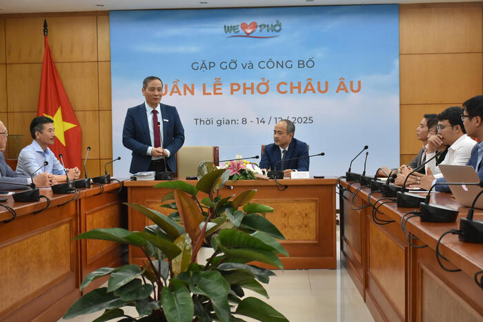 Ông Mai Hải Lâm chia sẻ thông tin về Tuần lễ Phở châu Âu