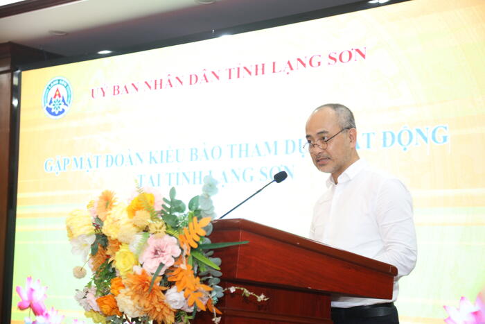 Chủ nhiệm Nguyễn Trung Kiên phát biểu tại buổi làm việc với tỉnh  Lạng Sơn