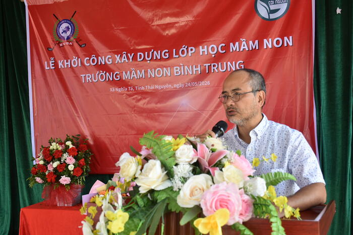 Ông Nguyễn Trung Kiên phát biểu tại buổi lễ