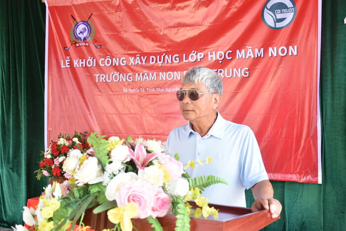 Ông Vũ Đức Hợp phát biểu tại buổi lễ