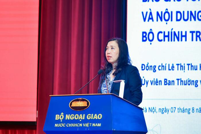 Thứ trưởng Ngoại giao Lê Thị Thu Hằng phát biểu tại Hội nghị