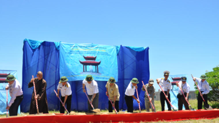 Khởi công xây dựng bia tưởng niệm các liệt sĩ tại đảo Song Tử Tây