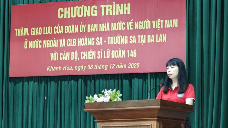 Đoàn công tác của Ủy ban Nhà nước về người Việt Nam ở nước ngoài, Bộ Ngoại giao và Câu lạc bộ Hoàng Sa - Trường Sa tại Ba Lan thăm, làm việc với Lữ đoàn 146, Bộ Tư lệnh Vùng 4 Hải quân
