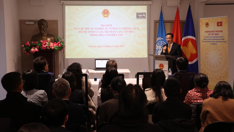 Lan tỏa di sản Hồ Chí Minh từ Geneva: Tọa đàm tôn vinh Chủ tịch Hồ Chí Minh - Gắn kết cộng đồng, tỏa sáng giá trị nhân văn