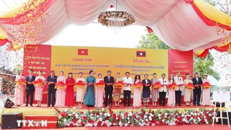 Khánh thành Khu di tích lịch sử Chủ tịch Hồ Chí Minh tại Savannakhet