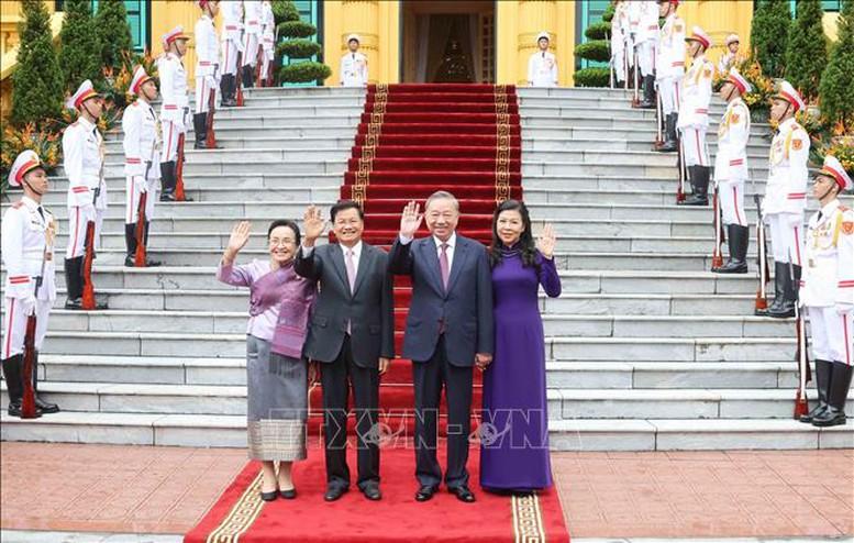 Tổng Bí thư, Chủ tịch nước Tô Lâm chủ trì Lễ đón Tổng Bí thư, Chủ tịch nước Lào Thongloun Sisoulith- Ảnh 4.