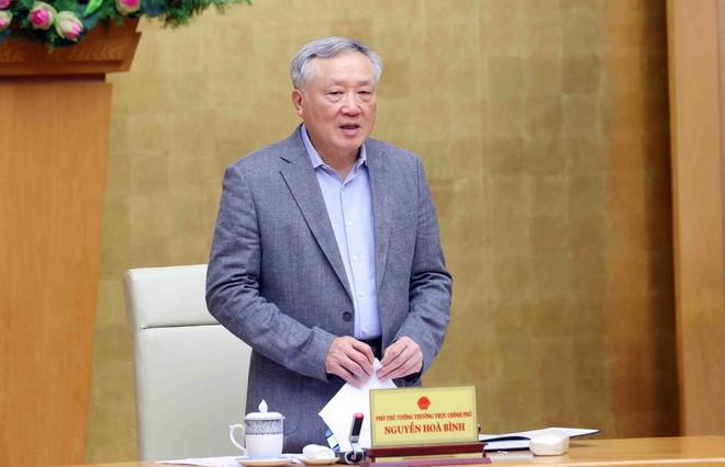Phó Thủ tướng Thường trực Nguyễn Hòa Bình phát biểu. (Ảnh: Phạm Kiên/TTXVN) pho-thu-tuong-nguyen-hoa-binh.jpg