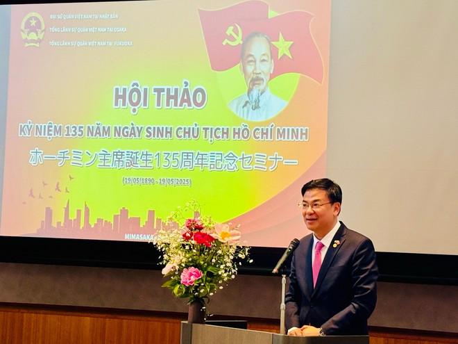 Đại sứ Việt Nam tại Nhật Bản Phạm Quang Hiệu phát biểu khai mạc hội thảo. (Ảnh: Phạm Tuân/TTXVN) dai-su-pham-quang-hieu-resize.jpg