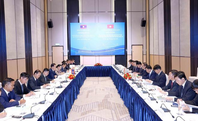 Quang cảnh buổi hội đàm. (Ảnh: Phương Hoa/TTXVN) vietnam-lao-2.jpg