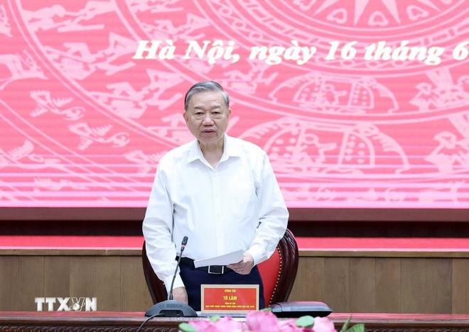 Tổng Bí thư Tô Lâm phát biểu. (Ảnh: Thống Nhất/TTXVN) ttxvn-tong-bi-thu-to-lam-thanh-uy-ha-noi-5.jpg