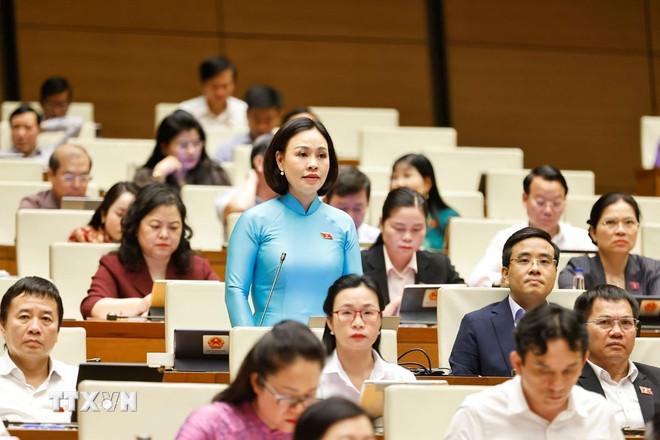 Đại biểu Quốc hội tỉnh Ninh Bình Trần Thị Hồng Thanh phát biểu. (Ảnh: Doãn Tấn/TTXVN) ttxvn-quoc-hoi-tiep-tuc-thao-luan-ve-ke-hoach-phat-trien-kinh-te-xa-hoi-1706-4.jpg
