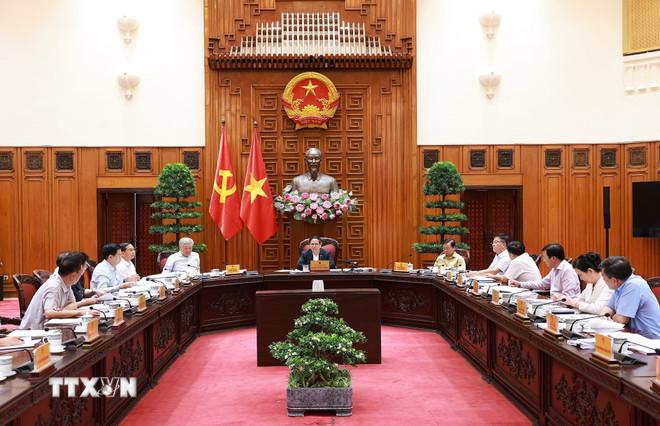 Thủ tướng Phạm Minh Chính chủ trì cuộc họp của Ban Thường vụ Đảng ủy Chính phủ về dự thảo đề án phát triển văn hóa. (Ảnh: Dương Giang/TTXVN) ttxvn-thu-tuong-chu-tri-hop-ban-thuong-vu-dang-uy-chinh-phu-ve-du-thao-de-an-phat-trien-van-hoa-8124701-2.jpg