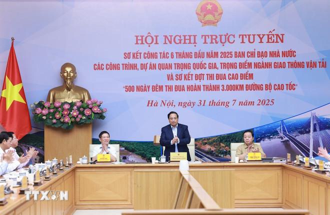 Thủ tướng Phạm Minh Chính chủ trì hội nghị. (Ảnh: Dương Giang/TTXVN) ttxvn-thu-tuong-chu-tri-hoi-nghi-so-ket-cac-du-an-cong-trinh-quan-trong-quoc-gia3.jpg