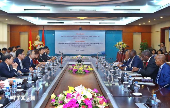 Tọa đàm hợp tác đầu tư về Viễn thông và Công nghệ thông tin Việt Nam-Angola (Hà Nội, 13/3/2017). (Ảnh: Minh Quyết/TTXVN) ttxvn-viet-nam-angola-50-nam-huu-nghi-huong-toi-hop-tac-phat-trien-toan-dien-19.jpg