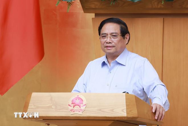 Thủ tướng Phạm Minh Chính chủ trì Phiên họp Chính phủ thường kỳ tháng 7 năm 2025. (Ảnh: Dương Giang/TTXVN) ttxvn-thu-tuong-hop-chinh-phu-thang-7-1.jpg