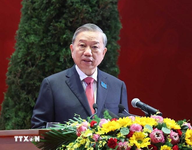 Tổng Bí thư Tô Lâm. (Ảnh: Thống Nhất/TTXVN) ttxvn-khai-mac-dai-hoi-dang-bo-thanh-pho-ha-noi-tong-bi-thu-17.jpg