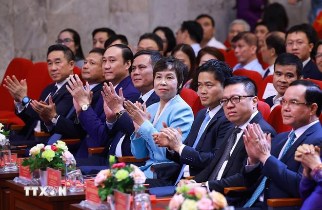 Các đại biểu dự Lễ trao Giải Báo chí toàn quốc phòng, chống tham nhũng, lãng phí, tiêu cực lần thứ 5. (Ảnh: Dương Giang/TTXVN) ttxvn-thu-tuong-du-le-trao-giai-bao-chi-toan-quoc-phong-chong-tham-nhung-4.jpg