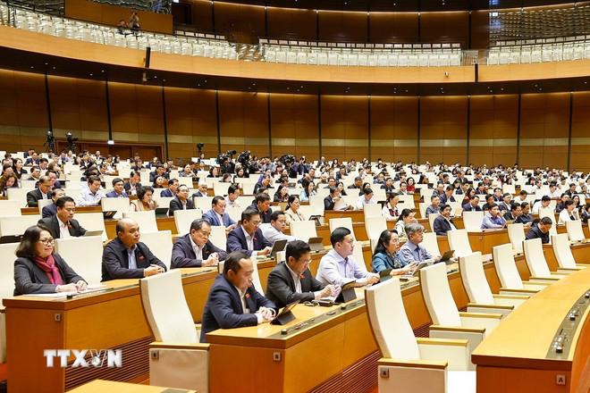 Đại biểu dự phiên họp. (Ảnh: Doãn Tấn/TTXVN) ttxvn-tong-bi-thu-to-lam-5.jpg