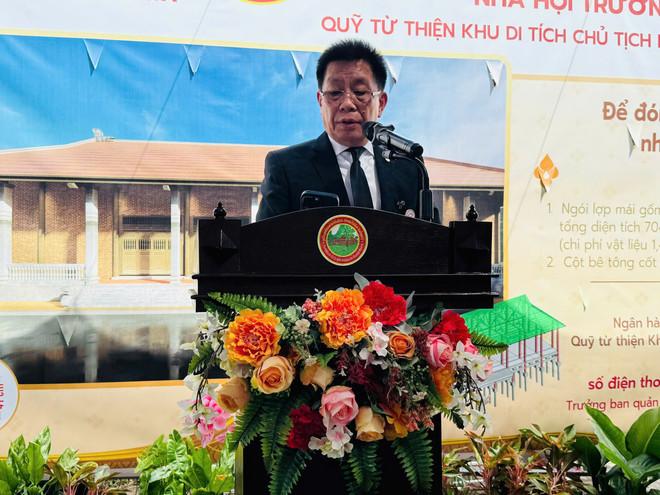 Ông Hồ Văn Lâm - Chủ tịch Hiệp hội doanh nhân Thái-Việt Nam phát biểu tại Lễ khánh thành. (Ảnh: PV/Vietnam+) z7328991939491-df75fd072eb163bdd1f989d584852955.jpg