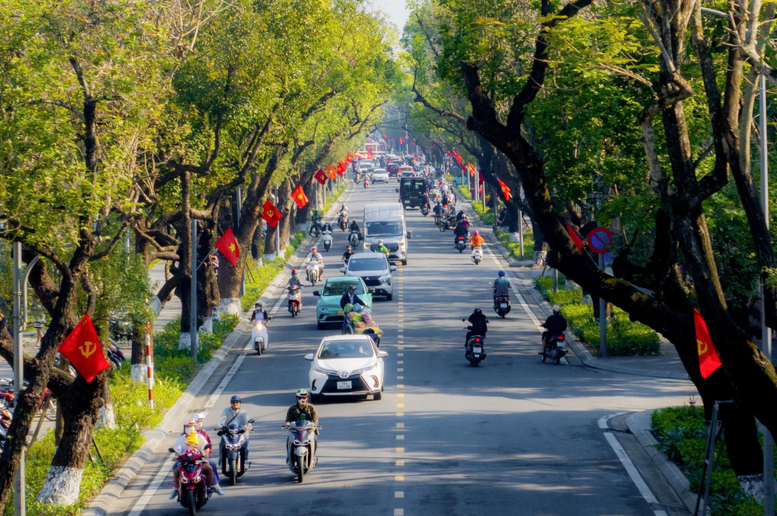 Rực rỡ cờ, hoa chào mừng Đại hội XIV của Đảng- Ảnh 12.