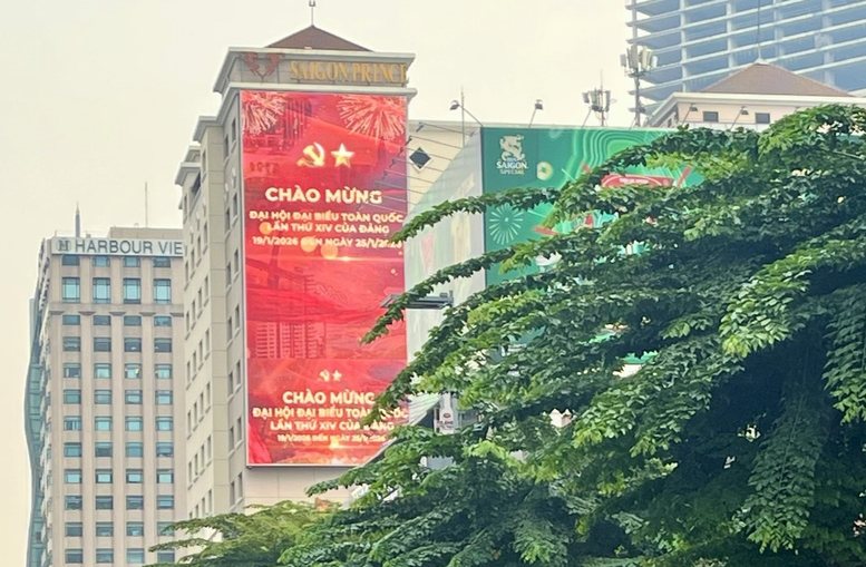 Rực rỡ cờ, hoa chào mừng Đại hội XIV của Đảng- Ảnh 4.