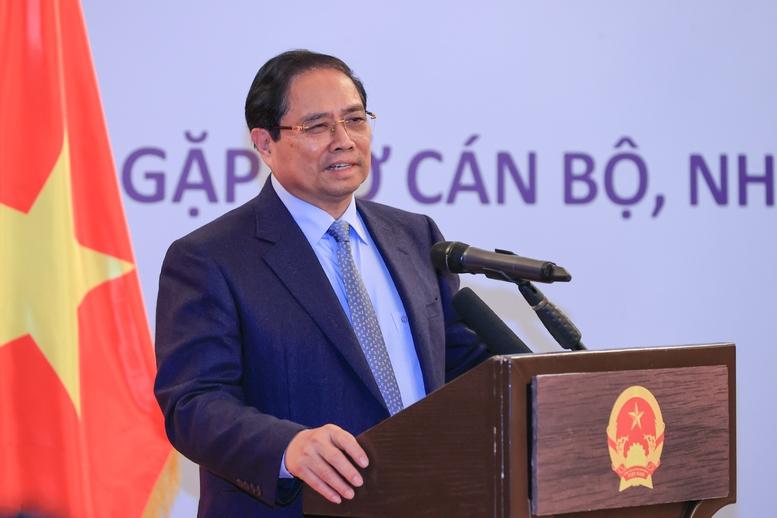 Thủ tướng Phạm Minh Chính gặp gỡ cán bộ, nhân viên Đại sứ quán và cộng đồng người Việt Nam tại Liên bang Nga- Ảnh 3. Thủ tướng Phạm Minh Chính gặp gỡ cán bộ, nhân viên Đại sứ quán và cộng đồng người Việt Nam tại Liên bang Nga- Ảnh 3.